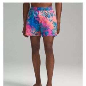 Lululemon Pool Short 5" - Submerged Bloom Burnt Apricot Multi